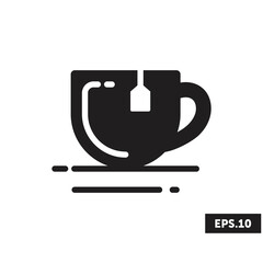 Cup of coffee/tea icon logo, Cup of coffee/tea sign/symbol vector