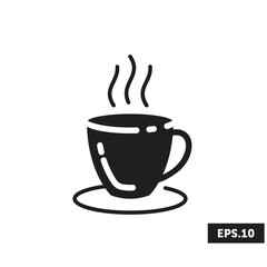 Cup of coffee/tea icon logo, Cup of coffee/tea sign/symbol vector