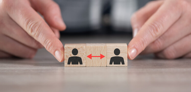 Concept of infection prevention; social distancing