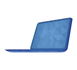 Polygonal laptop isometric blue stars 1 4mp