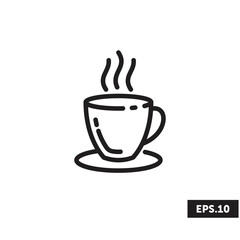 Cup of coffee/tea icon logo, Cup of coffee/tea sign/symbol vector