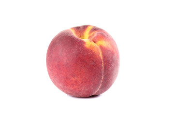 Fresh peach isolated on white background