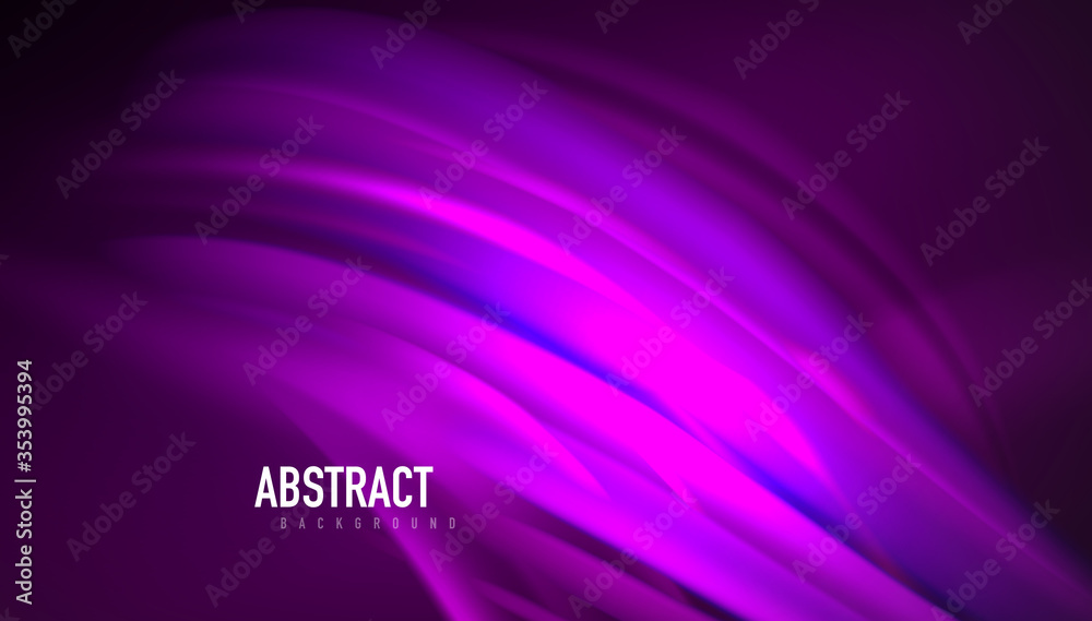 Wall mural fluid wave lines background. trendy abstract layout template for business or technology presentation