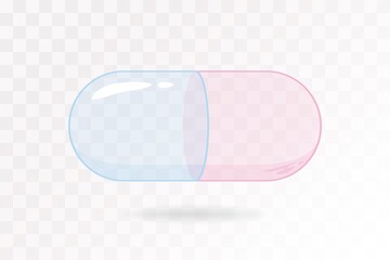 glass capsule isolated from background vector illustration