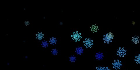 Dark Blue, Green vector texture with memphis shapes.