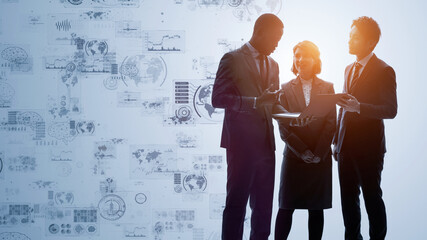 Business network concept. Group of businessperson. Teamwork. Human resources.