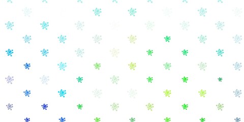 Light Blue, Green vector texture with disease symbols.