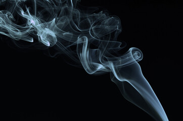 smoke on black background
