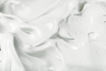 White meringue cream texture. Whipped white egg texture. Latte foam.