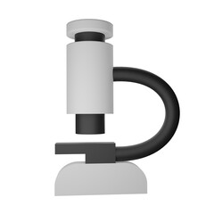 Icon 3D of Microscope - Coronavirus and medical element