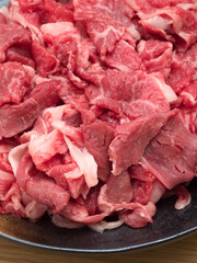 黒毛和牛の薄切り