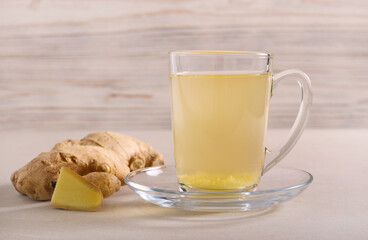 Improving digestion ginger healthy tea