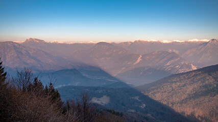 Fototapeta premium Panorama from the alpine peak