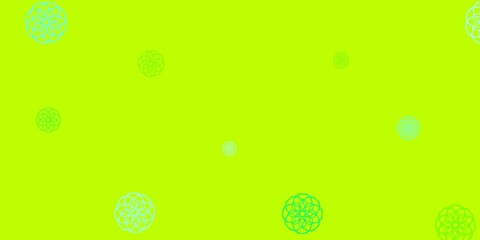 Light Blue, Green vector texture with memphis shapes.