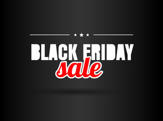 Black Friday sale lettering poster. Big discount shop design ads. Vector Illustration