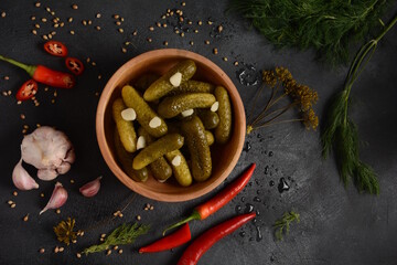 Grilled salmon with roasted red grapes and broccoli in creamy garlic sauce. Tuscan sea food recipe. Italian  gourmet cuisine. Healthy food concept. Omega -3, Keto diet