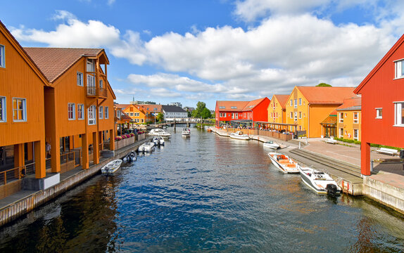 Fiskebrygga district in Kristiansand, Norway