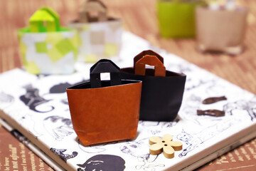 折り紙の可愛いミニチュア買い物エコバッグ