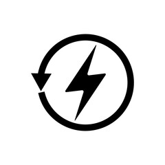 lightning bolt - electric power icon vector design template