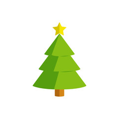 christmas tree icon vector design template
