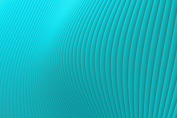 3d rendering, Abstract wall wave architecture sea green background ,Sea green background for presentation, portfolio, website
