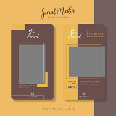Classic Instagram stories templates for fashion sale. Design templates for social media story. Image not Included. Editable for your product promotion.