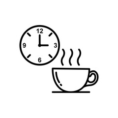coffee time icon vector design template