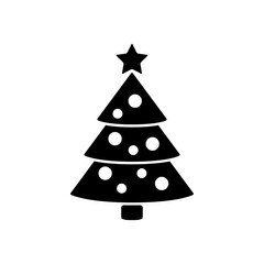 christmas tree icon vector design template