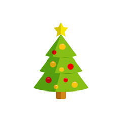 christmas tree icon vector design template