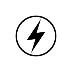 lightning bolt - electric power icon vector design template