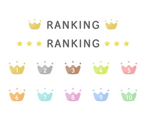 ランキングのアイコンのセット 順位 イラスト Award Wall Mural Awa Yugoro