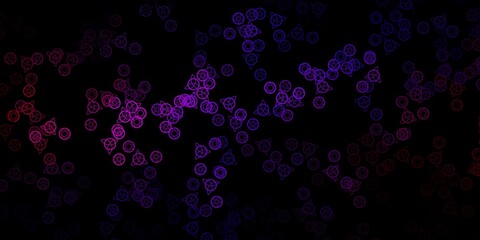 Dark Blue, Red vector texture with religion symbols.