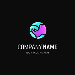 Colorful Rhino Logo Design. Gradient Style Animal logo