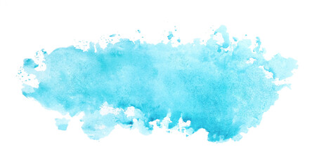 Abstract Blue Shades watercolor background, hand drawn painting on paper.