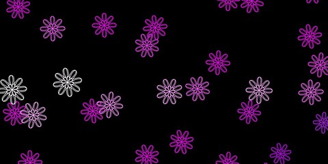 Dark Purple, Pink vector background with random forms.