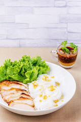 Grilled pork salad Thai food