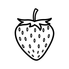 strawberry - fruit icon vector design template