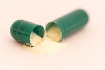 open capsule close-up