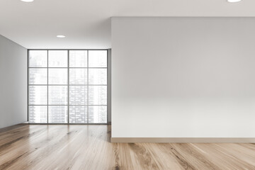 Empty grey living room interior