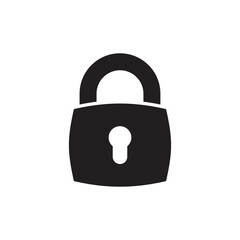 padlock icon vector symbol template design trendy