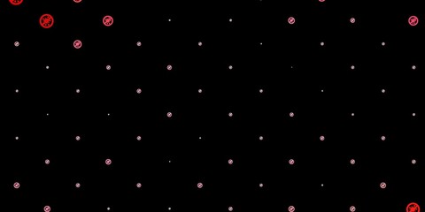 Dark Red vector pattern with coronavirus elements.