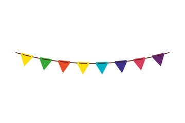 carnival colored garland, festive celebration, isolated icon vector illustration design