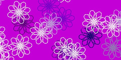 Light Blue, Red vector natural artwork with flowers.