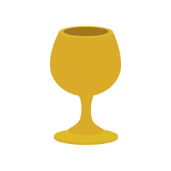 gold cup jewish on white background vector illustration design