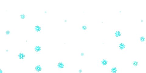Fototapeta na wymiar Light Blue, Green vector doodle background with flowers.