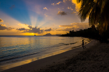 Sunset at the Anse Figuier, Martinique 