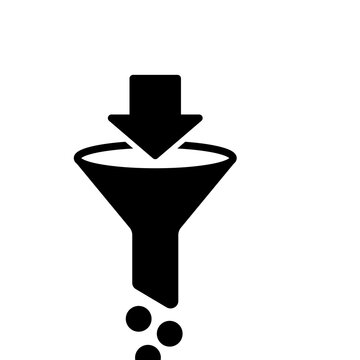 funel - filter icon vector design template