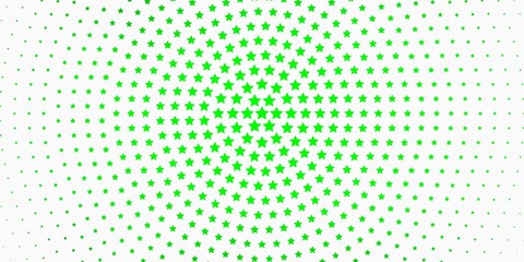 Light Green vector layout with bright stars. Modern geometric abstract illustration with stars. Theme for cell phones.