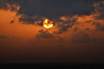 sunset in the sky