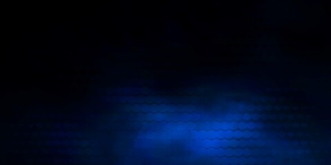 Dark BLUE vector background with circles. Abstract decorative design in gradient style with bubbles. Pattern for booklets, leaflets.